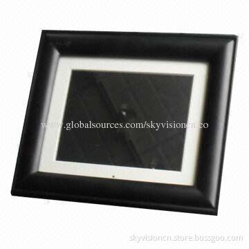 8-inch wooden digital photo frame with high resolution, auto copy/play HD video